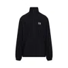 Balenciaga High Collar Zip Pockets Elastic Cuffs Jacket In Animal Print