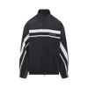Balenciaga Color Block Design Jacket With Elastic Cuffs In Black
