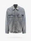 Balenciaga Off-the-shoulder Jacket In Blue