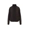 Balenciaga Crepe De Chine Full-zip Jacket With Leopard Print In Brown