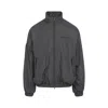 Balenciaga Sporty Jacket With High Collar And Pockets In Gray