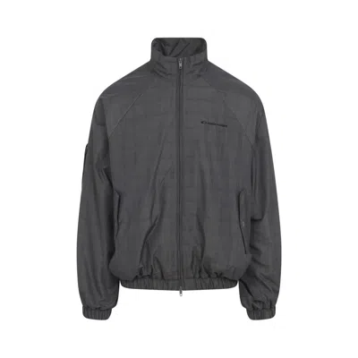Balenciaga Sporty Jacket With High Collar And Pockets In Gray