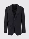 Balenciaga Long Sleeve Single Breasted Tailored Jacket In Blue