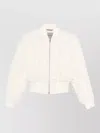 Balenciaga Cropped Bomber Jacket In Technical Faille In White