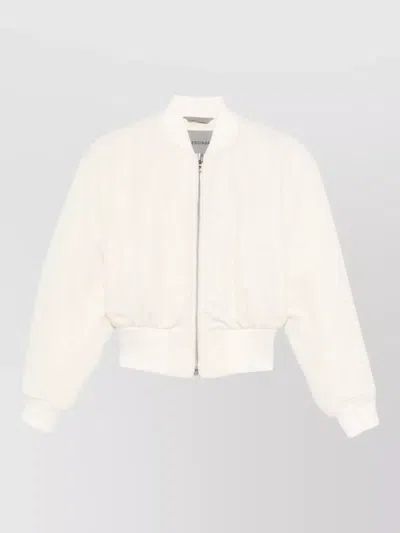 BALENCIAGA JACKET ROUND NECK RIBBED CUFFS HEM POCKETS