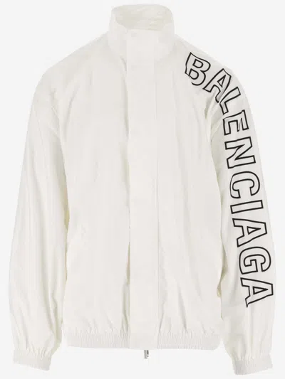 Balenciaga Jacket With Logo In White