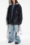 Balenciaga Workwear Parka In Navy Blue