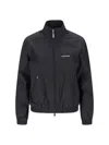 Balenciaga Black Bomber Jacket With Zip And Logo