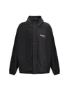 Balenciaga Polyester Jacket With Elastic Cuffs And Hooded Design