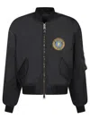 Balenciaga Men Bomber Jacket With Logo In Black