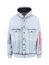 Balenciaga Cut-up Sweatshirt Jacket In Blue