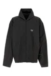 Balenciaga Hooded Jackets With Long Sleeves And Side Pockets In Black