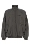Balenciaga Prince Of Wales Lightweight Zip-up Jacket In Brown