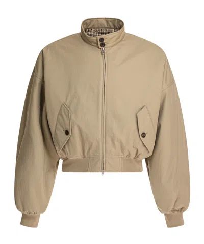 Balenciaga Men's Round Harrington Jacket In White