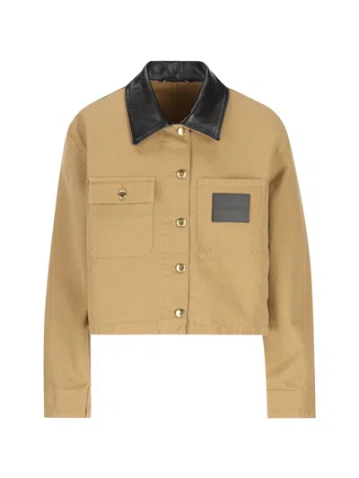 Balenciaga Jackets Beige In Burgundy