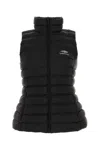 Balenciaga Sleeveless Quilted High Neck Jacket In Black