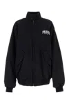 Balenciaga Jacket With Faux Fur Lining In Black