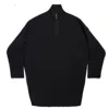Balenciaga Half Zip High Neck Poncho In Black