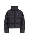 Balenciaga Logo Down Jacket In Black