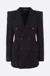 Balenciaga Women's Tweed Button Up Jacket In Black