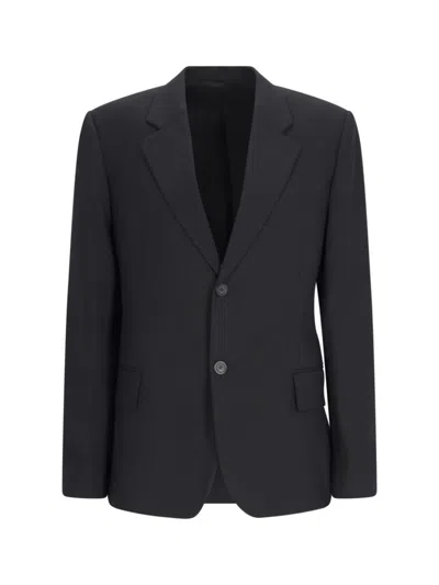 Balenciaga Women's Single-breasted Wool Blazer In Black For Ss24