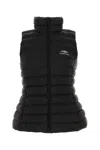 Balenciaga Sleeveless Quilted High Neck Jacket In Black