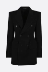 Balenciaga Hourglass Wool Blazer In Black