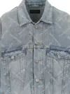 Balenciaga "bal Diagonal" Denim Jacket – Light Blue In Blue