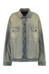 Balenciaga Oversize Denim Jacket Chest Pockets In Blue