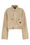 Balenciaga Women Workwear Crop Jacket In Neutral