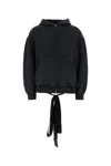 Balenciaga Flipped Uni Logo Embroidered Cotton Fleece Zip-up Hoodie In Grey