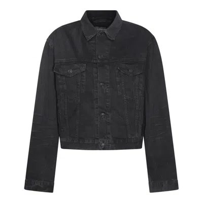 Balenciaga Black Cotton Denim Jacket