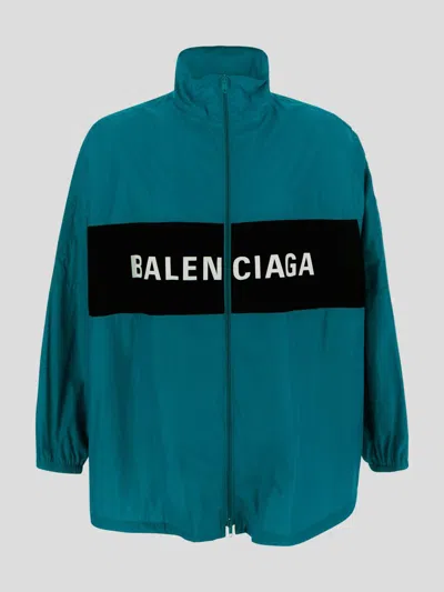 Balenciaga Jackets In Turquoise