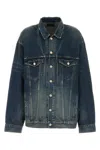 Balenciaga Denim Oversize Jacket In Whisker
