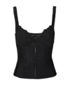 Balenciaga Sleeveless Scoop-back Top In Black