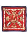 Balenciaga Jacquard-pattern Logo Scarf In Red
