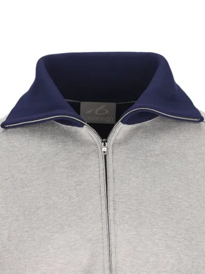 Balenciaga Jacquard-knit Block Jacket For Men In Gray