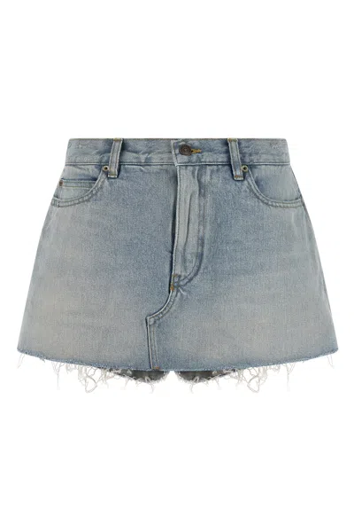 Balenciaga Japanese Twill Skort In Blue