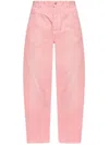 Balenciaga Loose Fit Jeans In Pink