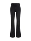 Balenciaga Flared Trousers With High Waist And Raw Hem In Black