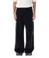 Balenciaga Distressed Loose Jeans In Black