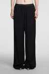 Balenciaga Black Tracksuit Pants With All-over Bal Diagonal Motif In Viscose Jacquard Woman In Black