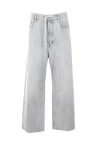 Balenciaga Mid-rise Cotton Twill Wide-leg Pants In Bleached Ring