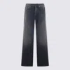 Balenciaga Women's Wide Leg Baggy Pant In Blue