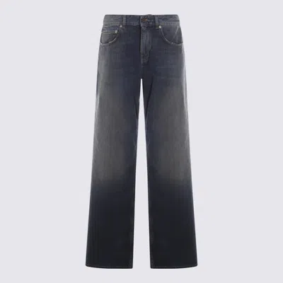 Balenciaga Women's Wide Leg Baggy Pant In Blue