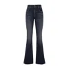 Balenciaga Washed-out Bootcut Jeans In Blue