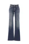 Balenciaga Washed-out Bootcut Jeans In Blue