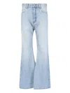 Balenciaga Flared Leg Jeans In Blue