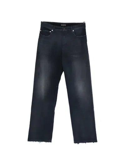 Balenciaga Jeans Blue And Green In Black