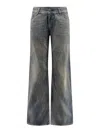 Balenciaga Women Curved-waisted Jeans In Blue